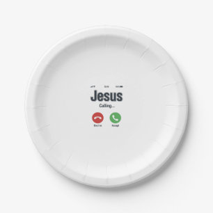 Jesus Calling Telefonbildschirm Christliches T-Shi Pappteller