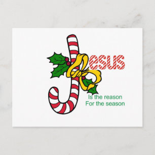 Jesus Candy Cane Postkarte
