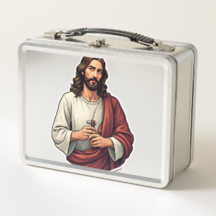 Jesus Carpenter Mark Vintage Gravur Tee 2 Metall Brotdose