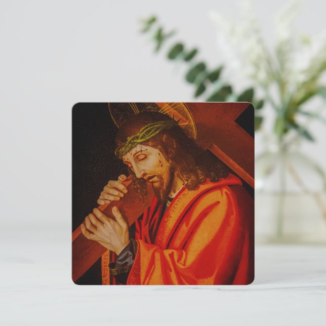Jesus carrying the cross card (Stehend Vorderseite)