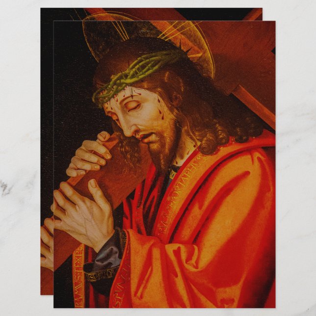 Jesus carrying the cross papers print (Vorne/Hinten)