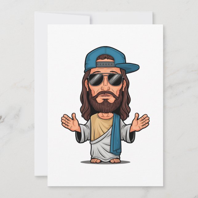 Jesus Cartoon swag Feiertagskarte (Vorderseite)