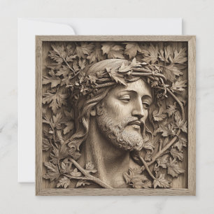 Jesus Carving Grußkarte