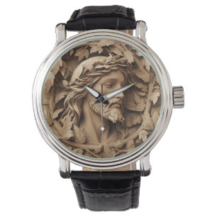 Jesus Carving Watch Armbanduhr
