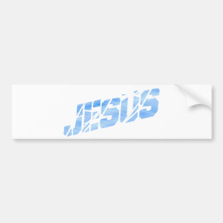 Jesus cassé Blau clair Autoaufkleber
