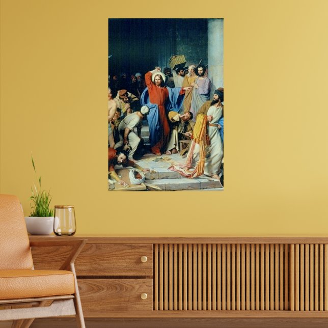 Jesus Casting Out Money Changers Poster (Wohnzimmer 2)