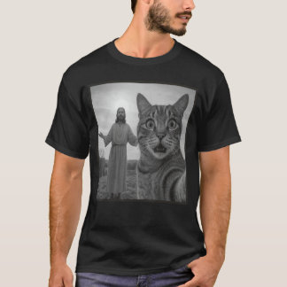 Jesus Cat Sie Funny Religious Meme Photo retro T-Shirt