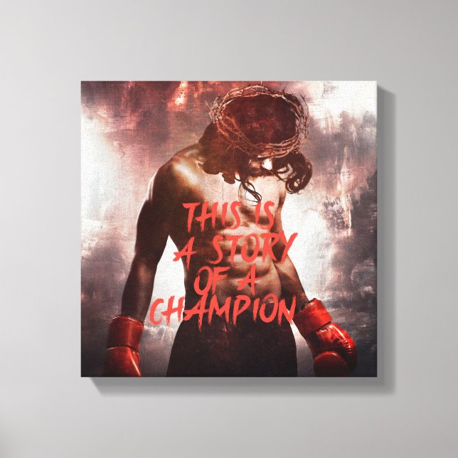 Jesus Champion Canvas Print Leinwanddruck (Vorderseite)
