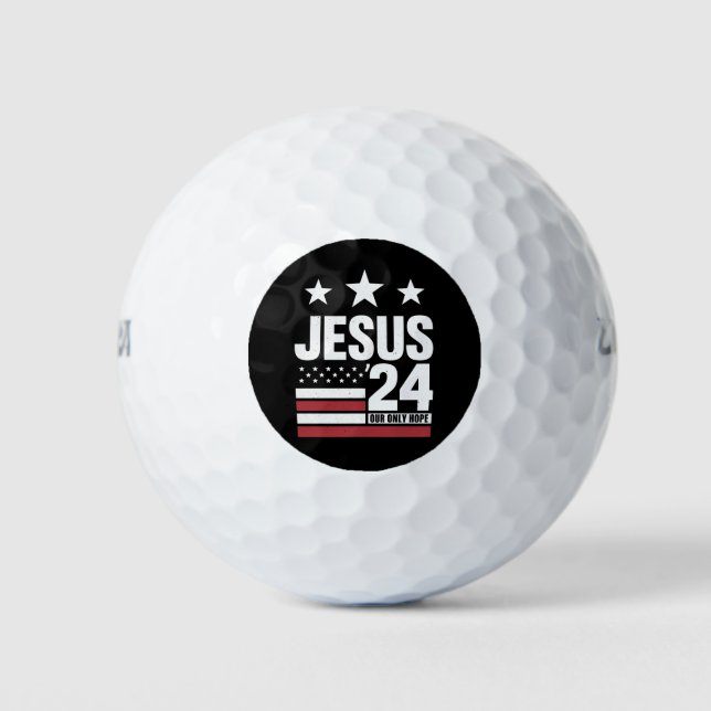 Jesus Christ 2024 Präsident USA Wahlen Politische Golfball (Vorderseite)