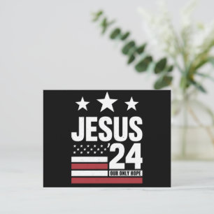 Jesus Christ 2024 Präsident USA Wahlen Politische Postkarte