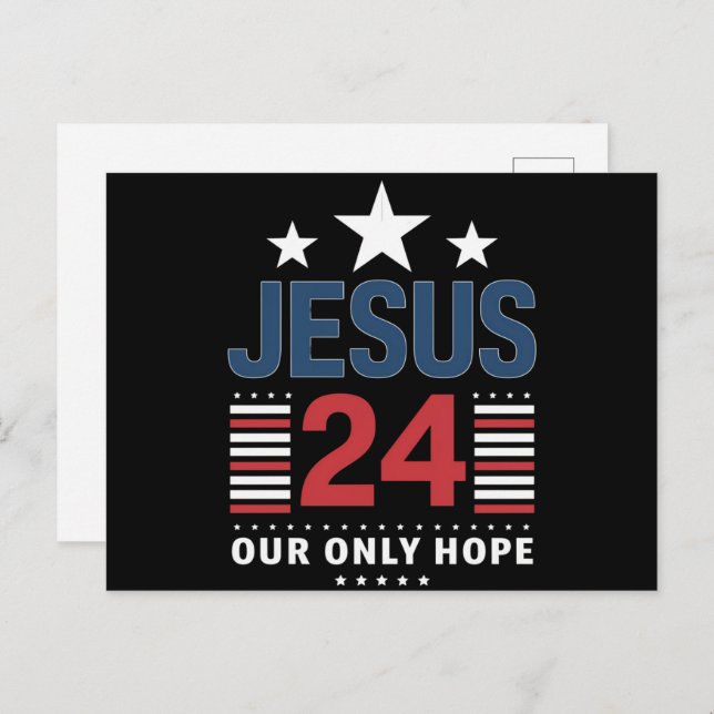 Jesus Christ 2024 Präsident USA Wahlen Politische Postkarte (Vorne/Hinten)