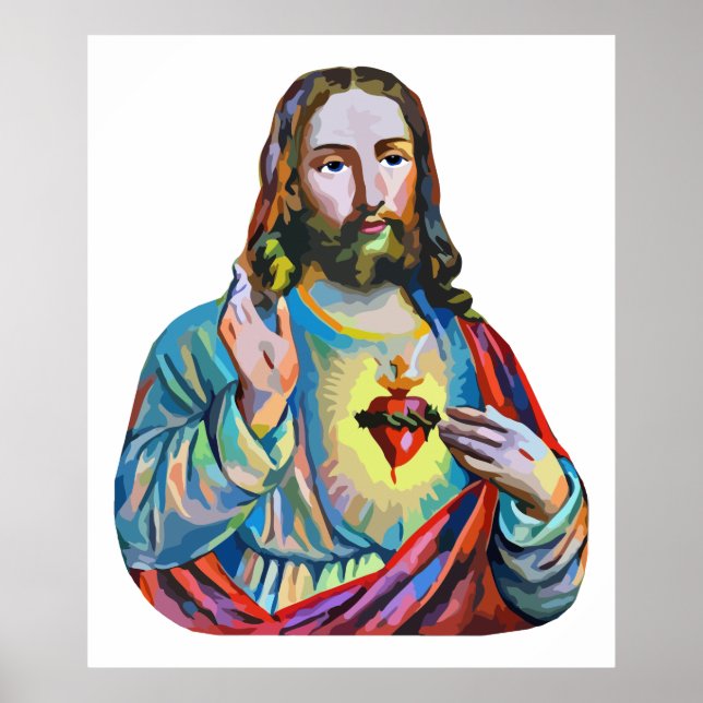 Jesus Christ abstract original Religious art Poster (Vorne)