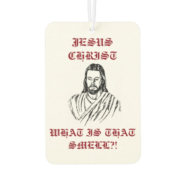 Jesus Christ Air Freshener Autolufterfrischer (Rückseite)