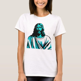 Jesus Christ Aquamarin Pessach Ostern Weihnachtsge T-Shirt