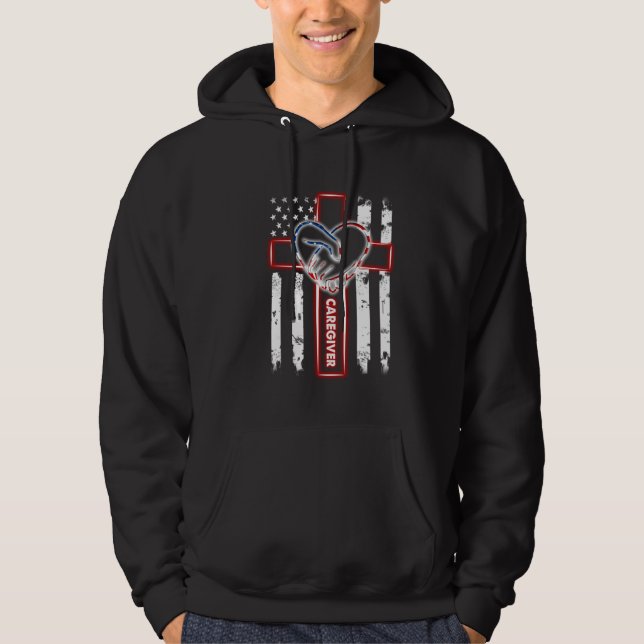 Jesus Christ Christian God Believers Caregiver  Ap Hoodie (Vorderseite)