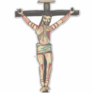 Jesus Christ Cross Crucifixe Wasserfarbenkunst Aufkleber