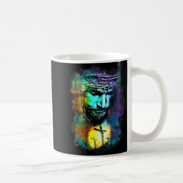 Jesus Christ Cross Religious Cture Christian Art P Kaffeetasse (Rechts)