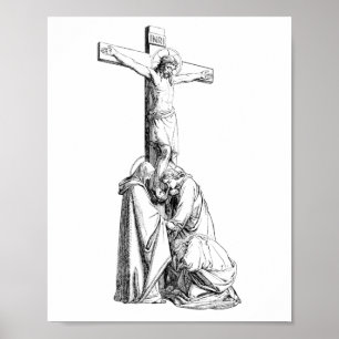 Jesus Christ Crucifixe Kreuzung Illustration Kunst Poster