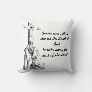  Jesus Christ Crucifixion cross Bible Quotes  Kissen
