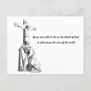 Jesus Christ Crucifixion Kreuzlamm des Gottes Postkarte