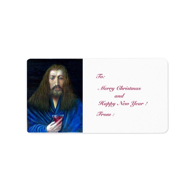 JESUS CHRIST, DIE CHALICE ADRESSAUFKLEBER (Vorne)