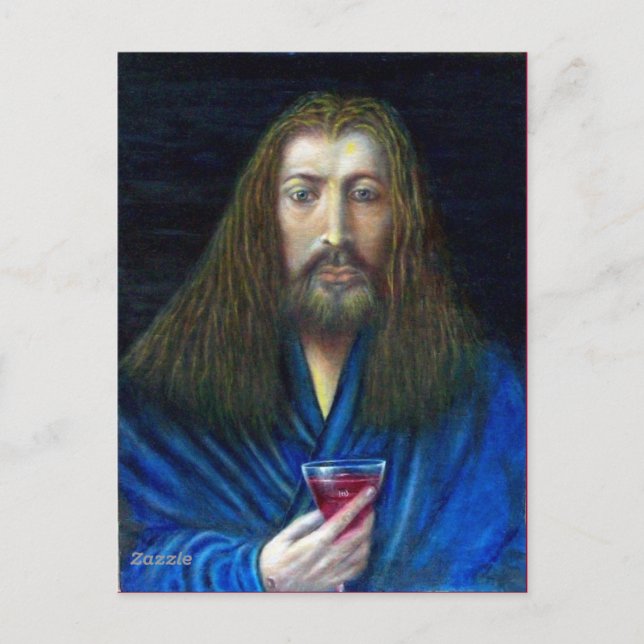 JESUS CHRIST, DIE CHALICE POSTKARTE (Vorderseite)