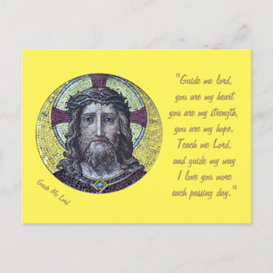Jesus Christ & Gebet "Guide Me Lord" / Postkarte