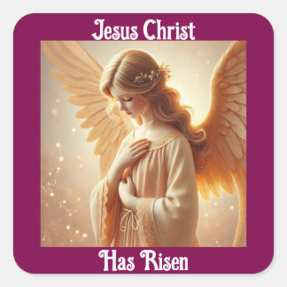 Jesus Christ Has Risen Angel Sticker