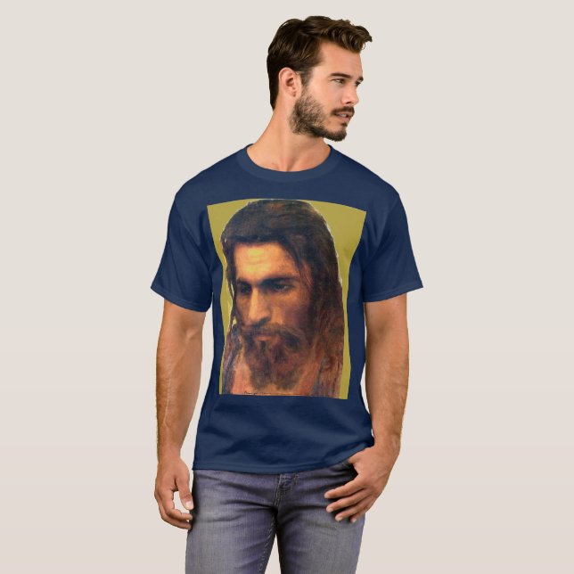 Jesus Christ head study before 1872 Ivan Kramskoi T-Shirt (Vorne ganz)