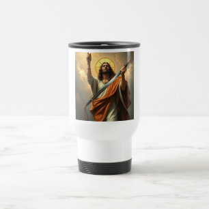 Jesus Christ ist King Steel Travel Mug Reisebecher