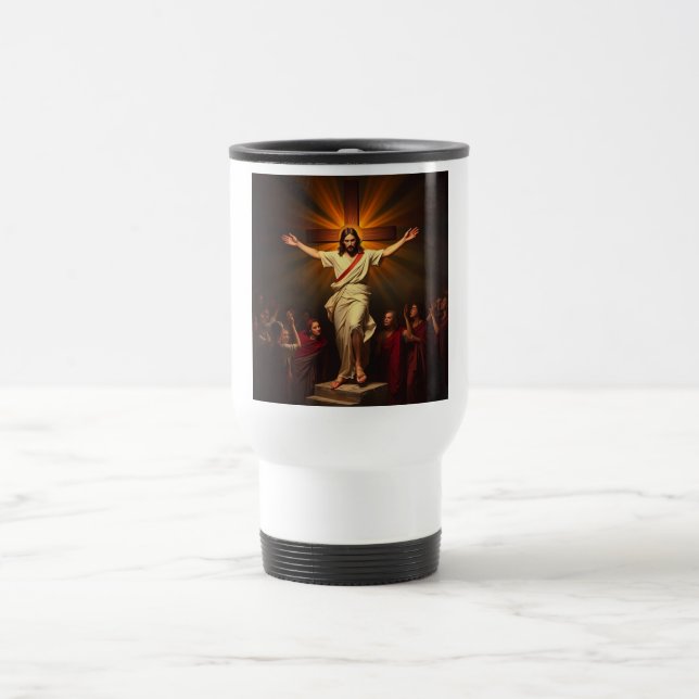 Jesus Christ ist Risen Travel Mug Reisebecher (Mittel)