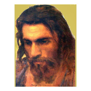 Jesus-Christ-Kopfstudie vor 1872 von I. Kramskoi Fotodruck