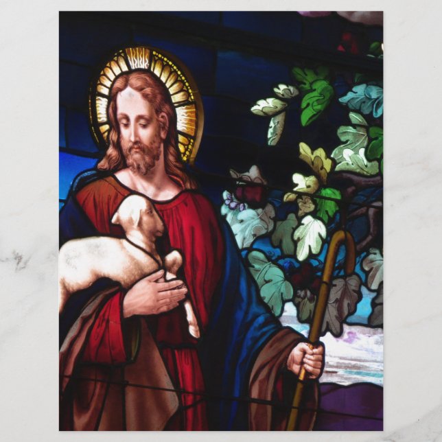 Jesus Christ Lamb Design Glas Kunst Schicksal (Vorderseite)