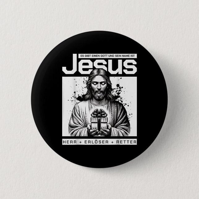 Jesus Christ Lord and Redeemer Design Button (Vorderseite)