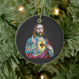 Jesus Christ Lord Savior abstrakte Originalkunst Keramik Ornament