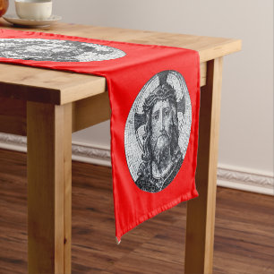 Jesus Christ & Mitgefühl Art Vintager Tischläufe Kurzer Tischläufer