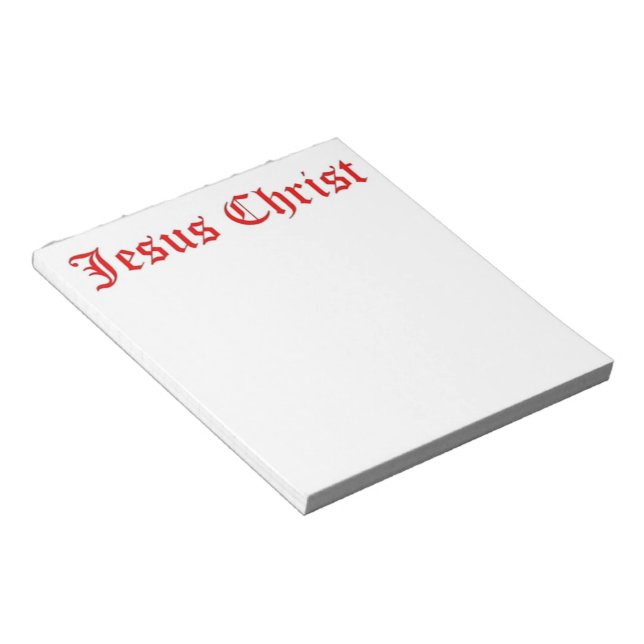 JESUS CHRIST NOTIZBLOCK (angewinkelt)