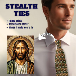 Jesus Christ Olive Green Stealth Krawatte