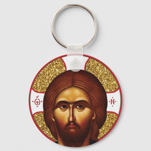 Jesus Christ Orthodox Icon Schlüsselanhänger (Vorderseite)