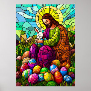 Jesus Christ Osterfestes Glas Poster