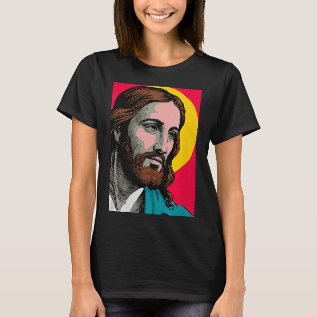 Jesus Christ P Art Religious Easter &amp; Christma T-Shirt (Vorderseite)