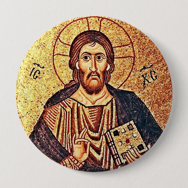 Jesus Christ Pantocrator Button (Vorderseite)
