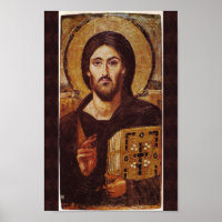 Jesus Christ Pantocrator Christlich Icon Poster