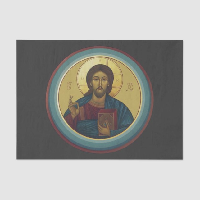 Jesus Christ Pantocrator Seidenpapier (Vorderseite)
