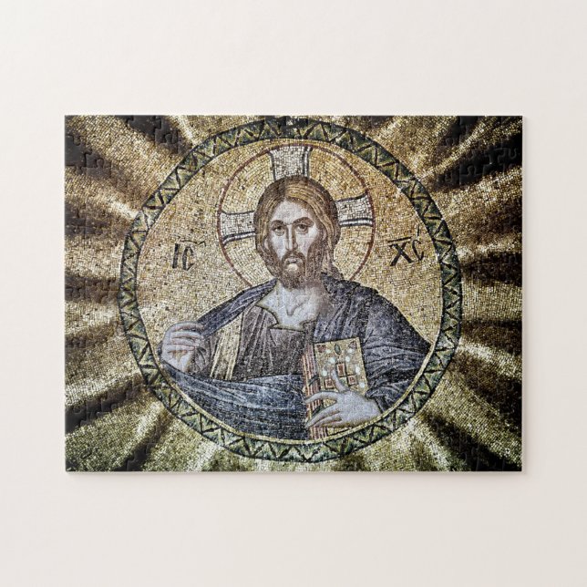Jesus Christ Pantokator Lord of All Icon Puzzle (Horizontal)