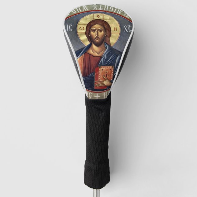 Jesus Christ Pantokator Lord of All Orthodox Icon Golf Headcover (Vorderseite)