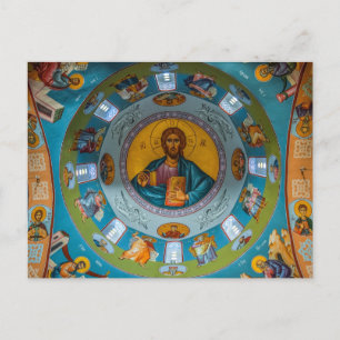 Jesus Christ Pantokator Lord of All Orthodox Icon Postkarte