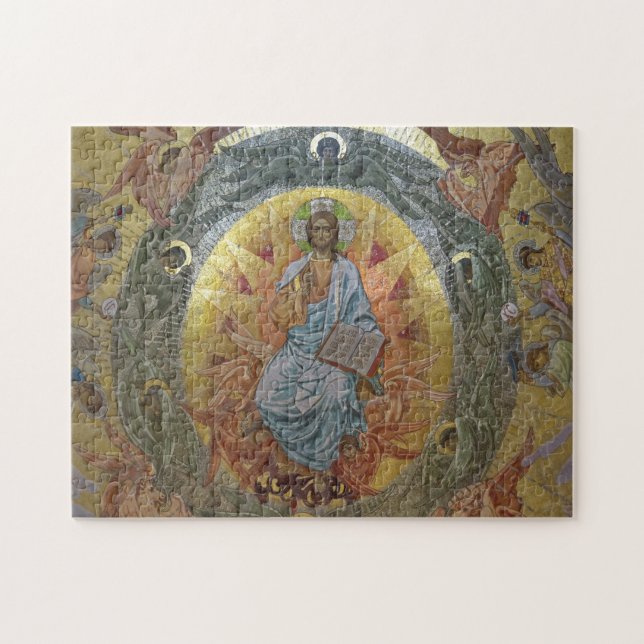 Jesus Christ Pantokator Lord of All Orthodox Icon Puzzle (Horizontal)