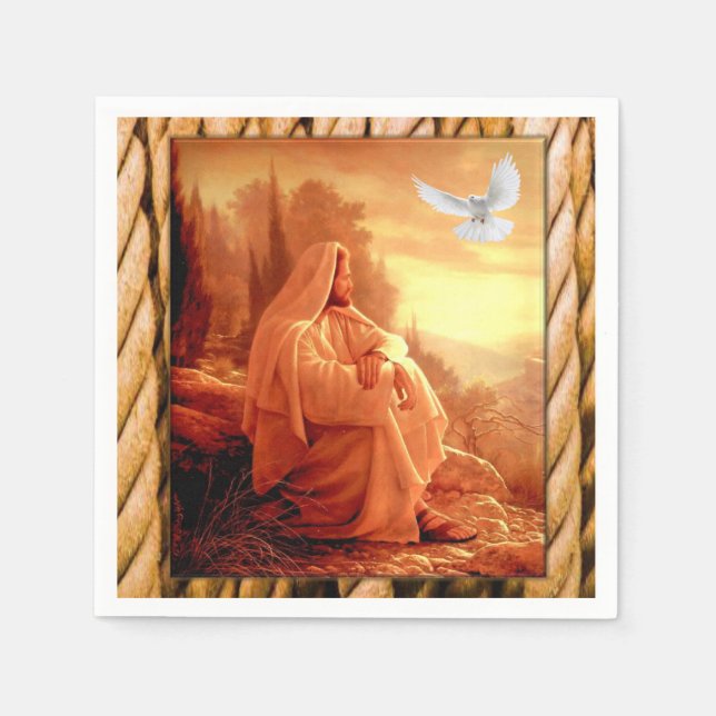 Jesus Christ Paper Napkins Serviette (Vorderseite)
