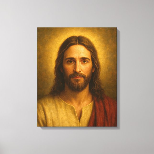Jesus Christ Portrait #1™ LDS Wall Art Leinwand (Vorderseite)